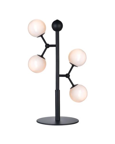 Halo Design Atom Bordlampe - Opal/Sort Halo Design Atom Bordlampe - Opal/Sort