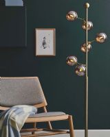 Halo Design Atom Gulvlampe Rav/Messing Halo Design Atom Gulvlampe Rav/Messing
