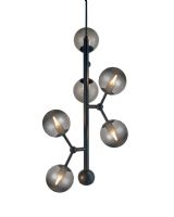 Halo Design Atom Vertical Pendel Røg/Sort Halo Design Atom Vertical Pendel Røg/Sort