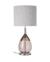 Ebb & Flow Marl Sølv Stofskærm m/ Lute bordlampe Ebb & Flow Marl Sølv Stofskærm m/ Lute bordlampe