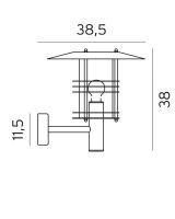 Norlys Stockholm Væglampe 286 - Mål Norlys Stockholm Væglampe 286 - Mål