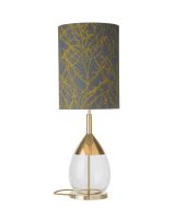 Ebb & Flow Lute Lampefod - Klar/Guld m/ SH101055 lampeskærm Ebb & Flow Lute Lampefod - Klar/Guld m/ SH101055 lampeskærm