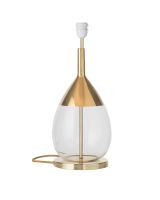 Ebb & Flow Lute Lampefod - Klar/Guld - Guld base Ebb & Flow Lute Lampefod - Klar/Guld - Guld base