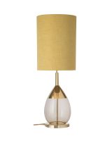 Ebb & Flow Lute Lampefod - Kastanie/Guld m/ SH101044 lampeskærm Ebb & Flow Lute Lampefod - Kastanie/Guld m/ SH101044 lampeskærm