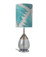 Ebb & Flow Lute Lampefod - Grå/Platinium m/ SH101047 lampeskærm Ebb & Flow Lute Lampefod - Grå/Platinium m/ SH101047 lampeskærm