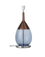 Ebb & Flow Lute Lampefod - Blå/Kobber - Sølv base Ebb & Flow Lute Lampefod - Blå/Kobber - Sølv base