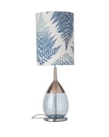 Ebb & Flow Lute Lampefod - Topaz Blå/Platinium m/ SH101049 lampeskærm Ebb & Flow Lute Lampefod - Topaz Blå/Platinium m/ SH101049 lampeskærm