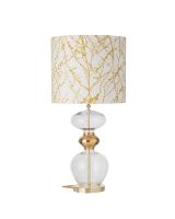 Ebb & Flow Futura Lampefod - Klar/Guld m/ SH101022 lampeskærm Ebb & Flow Futura Lampefod - Klar/Guld m/ SH101022 lampeskærm