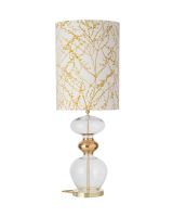 Ebb & Flow Futura Lampefod - Klar/Guld m/ SH101054 lampeskærm Ebb & Flow Futura Lampefod - Klar/Guld m/ SH101054 lampeskærm