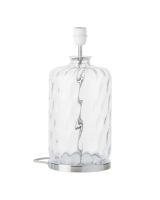 Ebb & Flow Pillar Lampefod - Klar Dimples - Sølv base Ebb & Flow Pillar Lampefod - Klar Dimples - Sølv base