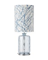 Ebb & Flow Pillar Lampefod - Topaz Blå Dimples m/ SH101050 lampeskærm Ebb & Flow Pillar Lampefod - Topaz Blå Dimples m/ SH101050 lampeskærm