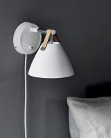 Nordlux Strap 15 - Hvid m/ brun rem